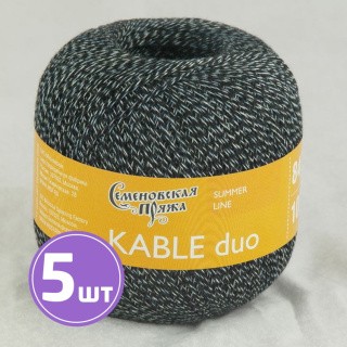 Пряжа Семеновская Kable duo (51594), черный-мультиколор 5 шт. по 100 г Пряжа Семеновская Kable duo (51594), черный-мультиколор 5 шт. по 100 г