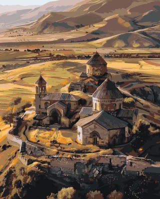 Картина по номерам «Армения: древний монастырь в горах»