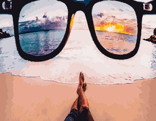 Картина по номерам «Сквозь очки» Картина по номерам «Сквозь очки»