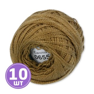 Пряжа Gamma Ирис (0655), темно-горчичный, 10 шт. по 10 г Пряжа Gamma Ирис (0655), темно-горчичный, 10 шт. по 10 г