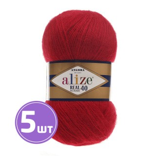 Пряжа ALIZE Angora Real 40 (Ангора реал 40) (56), красный, 5 шт. по 100 г Пряжа ALIZE Angora Real 40 (Ангора реал 40) (56), красный, 5 шт. по 100 г