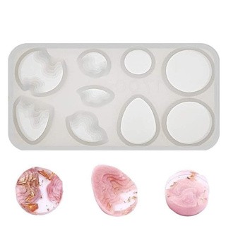 Силиконовый молд - Подвеска и сережки №1, 10х6 см Силиконовый молд - Подвеска и сережки №1, 10х6 см