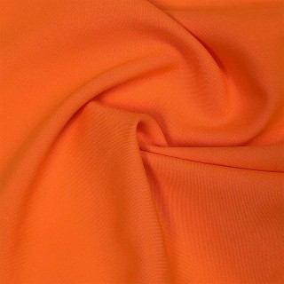Ткань габардин, 1 м х 150 см, 150 г/м², цвет: оранжевый неон, TBY