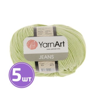 Пряжа YarnArt Jeans (11), незрелый лимон, 5 шт. по 50 г Пряжа YarnArt Jeans (11), незрелый лимон, 5 шт. по 50 г
