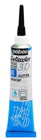 Контур по ткани с микро-глиттером Setacolor 3D, цвет: иридисцентный, 20 мл, Pebeo