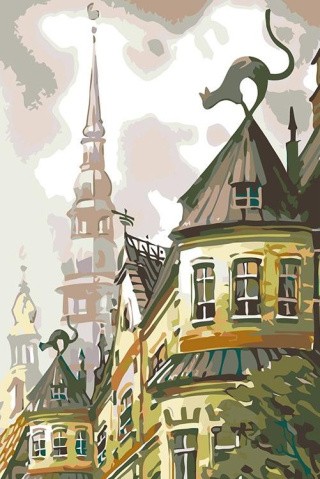 Картина по номерам «Крыши старого города»