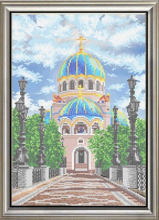 Рисунок на ткани «Храм Живоночальной Троицы»