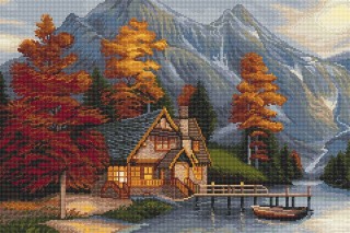 Алмазная вышивка «Тихое осеннее утро» Алмазная вышивка «Тихое осеннее утро»
