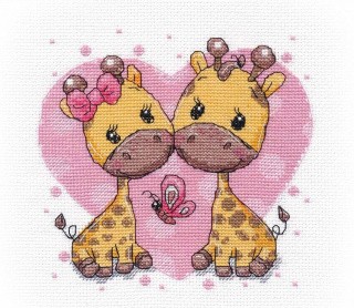 Набор для вышивания «Влюбленные жирафики»