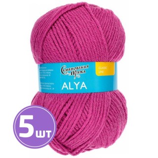 Пряжа Семеновская Alya (70050), фуксия, 5 шт. по 100 г Пряжа Семеновская Alya (70050), фуксия, 5 шт. по 100 г