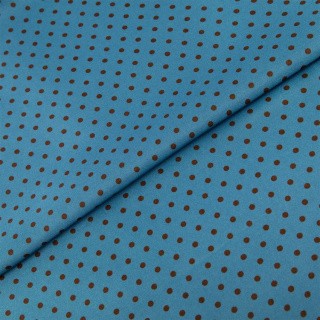Ткань блузочная Poly satin, 75 г/м2, 2 м х 145 см, цвет: голубой/коричневый, Gamma