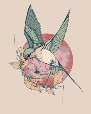 Картина по номерам «Птица» Картина по номерам «Птица»