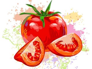 Картина по номерам «Сочный помидор»