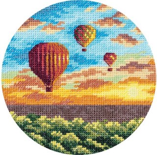Набор для вышивания «Воздушные шары на закате»