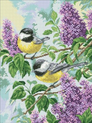 Алмазная вышивка «Синички» Алмазная вышивка «Синички»