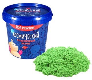 Космический пластичный песок Зёленый 1 кг Космический пластичный песок Зёленый 1 кг