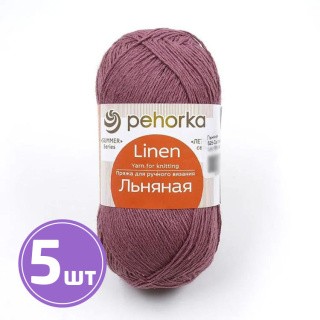 Пряжа Пехорка Льняная (525), светлая слива, 5 шт. по 100 г Пряжа Пехорка Льняная (525), светлая слива, 5 шт. по 100 г