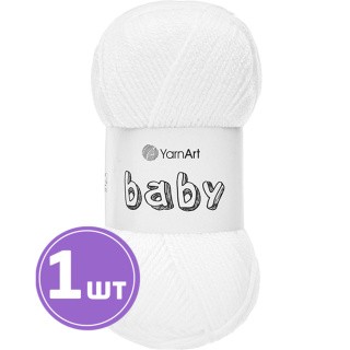 Пряжа YarnArt Baby (Ярнарт Беби) (501), белый, 1 шт. 50 г Пряжа YarnArt Baby (Ярнарт Беби) (501), белый, 1 шт. 50 г
