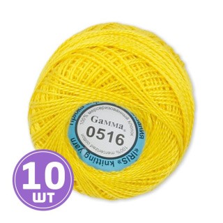 Пряжа Gamma Ирис (0516), желтый, 10 шт. по 10 г