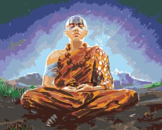 Картина по номерам «Медитация - Буддийский монах»