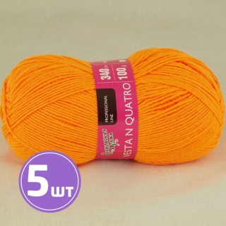 Пряжа Семеновская Vesta N quatro (655), ярко-оранжевый 5 шт. по 100 г Пряжа Семеновская Vesta N quatro (655), ярко-оранжевый 5 шт. по 100 г