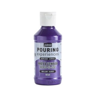 Акриловая краска Pouring для техники Флюид Арт, 118 мл, цвет: 524627 фиолетовый, Pebeo