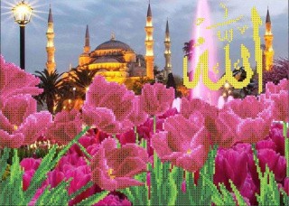 Рисунок на ткани «Тюльпаны у Голубой Мечети»