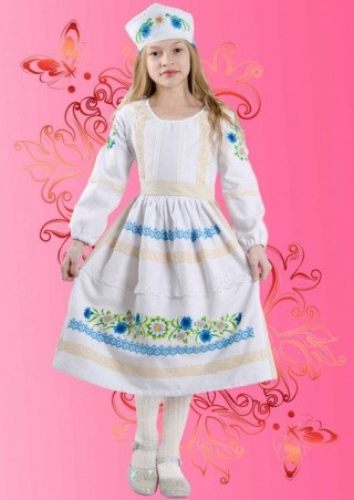 Набор заготовка для вышивания детского платья «Ромашковый цвет» 116-128 р-р