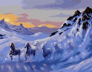 Картина по номерам «Лавина лошадей» Картина по номерам «Лавина лошадей»