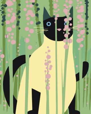 Картина по номерам «Котенок в траве»