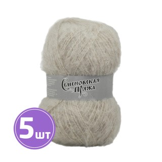 Пряжа Семеновская Mohair Goat (Ангорская коза), (130003), речной жемчуг, 5 шт. по 100 г Пряжа Семеновская Mohair Goat (Ангорская коза), (130003), речной жемчуг, 5 шт. по 100 г