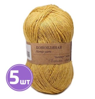 Пряжа Пехорка Конопляная (447), горчица, 5 шт. по 50 г Пряжа Пехорка Конопляная (447), горчица, 5 шт. по 50 г
