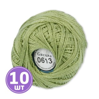 Пряжа Gamma Ирис (0613), светло-оливковый, 10 шт. по 10 г Пряжа Gamma Ирис (0613), светло-оливковый, 10 шт. по 10 г