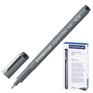 Ручка капиллярная (линер) STAEDTLER «Pigment Liner», черная Ручка капиллярная (линер) STAEDTLER «Pigment Liner», черная