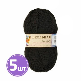 Пряжа Пехорка Школьная (02), черный, 5 шт. по 50 г Пряжа Пехорка Школьная (02), черный, 5 шт. по 50 г