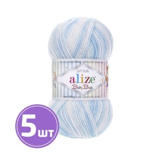 Пряжа ALIZE Baby best batik (6669), голубо-белый, 5 шт. по 100 г Пряжа ALIZE Baby best batik (6669), голубо-белый, 5 шт. по 100 г