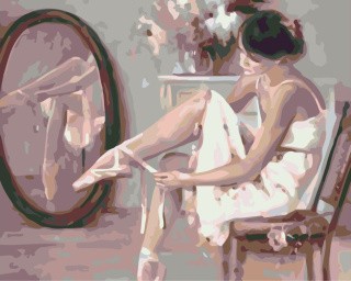 Картина по номерам «Балерина перед зеркалом»