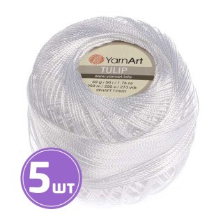 Пряжа YarnArt TULIP (401), ультрабелый, 5 шт. по 50 г Пряжа YarnArt TULIP (401), ультрабелый, 5 шт. по 50 г