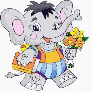 Картина по номерам «Слоник-первоклассник» Картина по номерам «Слоник-первоклассник»