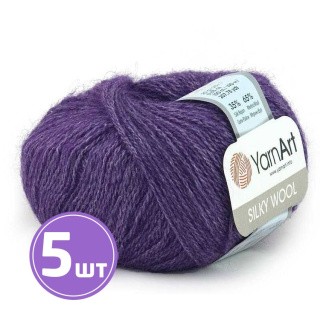Пряжа YarnArt Silky Wool (334), меланж фиолетовый, 5 шт. по 25 г