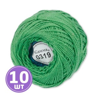 Пряжа Gamma Ирис (0319), ярко-зеленый, 10 шт. по 10 г Пряжа Gamma Ирис (0319), ярко-зеленый, 10 шт. по 10 г