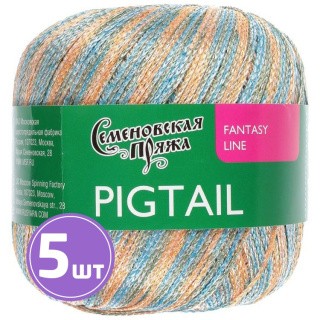 Пряжа Семеновская Pigtail (51682), белый-N002 5 шт. по 100 г Пряжа Семеновская Pigtail (51682), белый-N002 5 шт. по 100 г