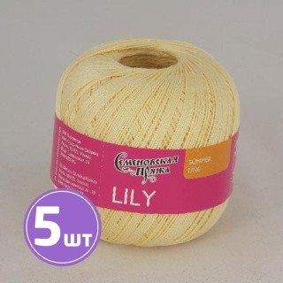 Пряжа Семеновская Lily (772), шампанское 5 шт. по 100 г Пряжа Семеновская Lily (772), шампанское 5 шт. по 100 г
