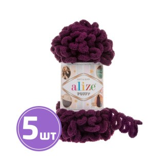 Пряжа ALIZE Puffy (111), сливовый, 5 шт. по 100 г
