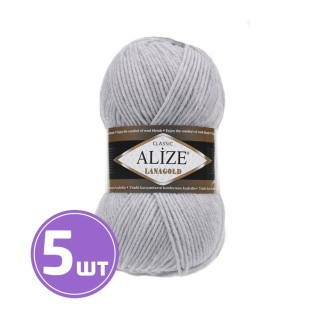 Пряжа ALIZE LanaGold (684), светло-серый, 5 шт. по 100 г Пряжа ALIZE LanaGold (684), светло-серый, 5 шт. по 100 г