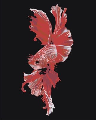 Картина по номерам «Красная рыбка»