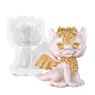 Силиконовый молд - Дракончик, 9x8см, 1 шт. Силиконовый молд - Дракончик, 9x8см, 1 шт.