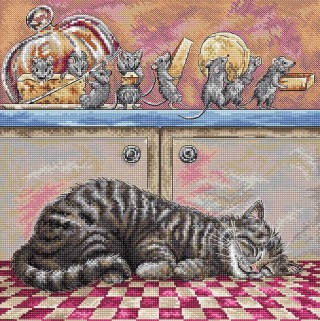 Набор для вышивания «When The Cat Sleeps (Когда кот спит)» Набор для вышивания «When The Cat Sleeps (Когда кот спит)»