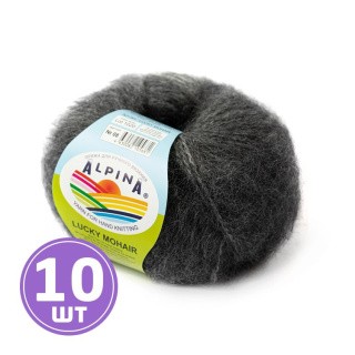 Пряжа Alpina LUCKY MOHAIR (08), темно-серый меланж, 10 шт. по 50 г Пряжа Alpina LUCKY MOHAIR (08), темно-серый меланж, 10 шт. по 50 г