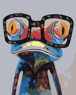 Картина по номерам «Лягушонок в очках»